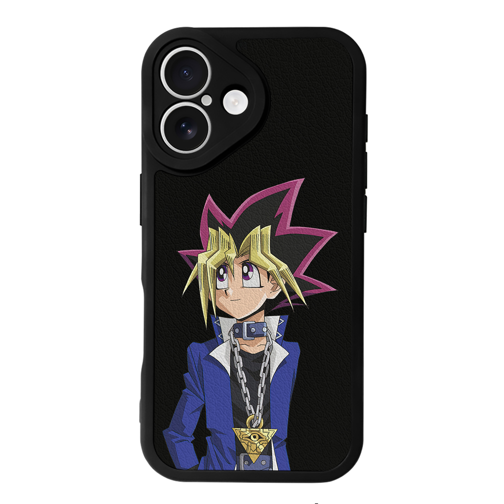 （画像用） 遊☆戯☆王 Yu-Gi-Oh! 【iPhone 16シリーズ対応】シリコンスマホケース（レザー調） 材質：シリコン